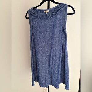 Max Studio Heather Blue Sleeveless Dress